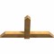 Ekena Millwork Eugene Rough Sawn Timber Gable Bracket, Western Red Cedar, 60"W x 30"H x 4"D x 6"F, 12/12 Pitch GBW060X30X0406EUG00RWR - alternate 5